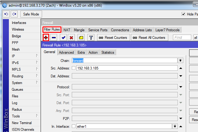 Cara Blok Situs di Mikrotik dengan Winbox