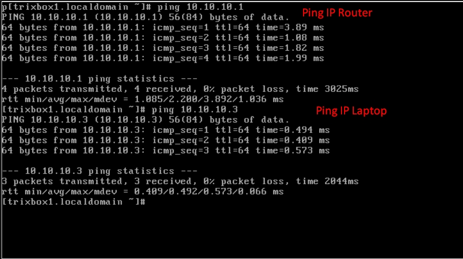 IP Router dan IP Laptop