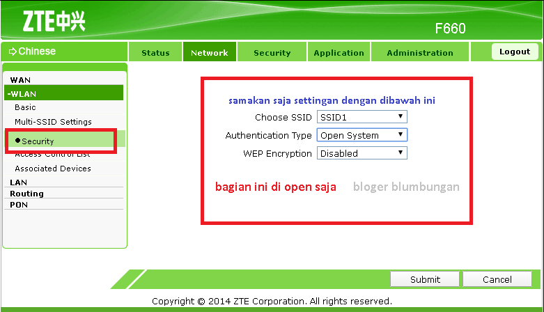 login page