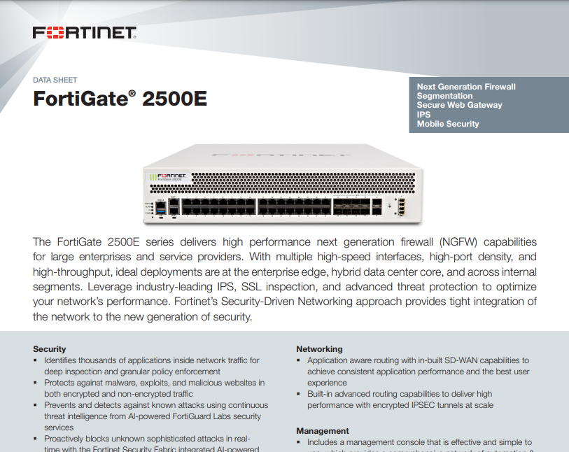 Produk Fortigate High End