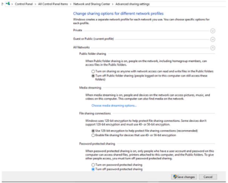 tidak bisa akses file sharing di windows 10