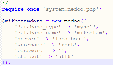 Koneksikan Database mikbotam dengan aplikasi Mikbotam