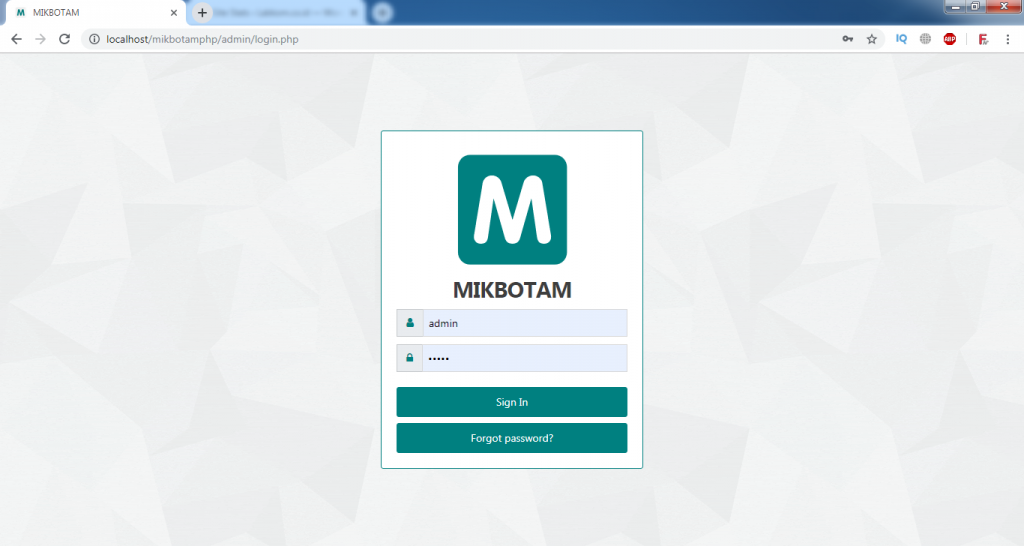 Konfigurasi MIKBOTAM dengan MIKROTIK