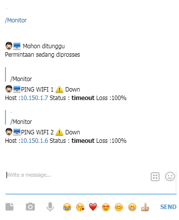 Perintah atau monitor pada MIKBOTAM