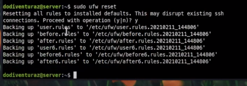 Cara Reset UFW