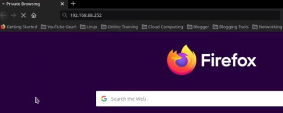 URL bar ip address